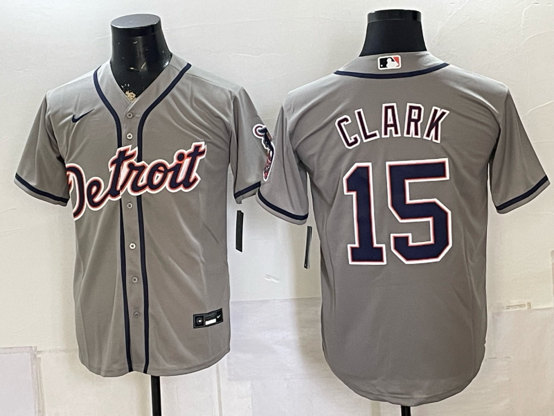 Men Detroit Tigers #15 Clark grey Nike 2026 MLB Jersey 080802->detroit tigers->MLB Jersey